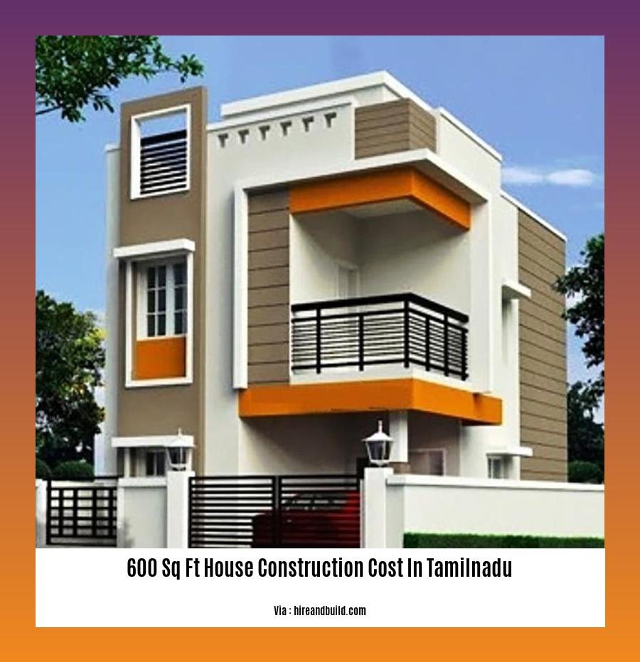 600 sq ft house construction cost in tamilnadu