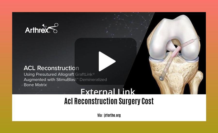 acl reconstruction surgery cost