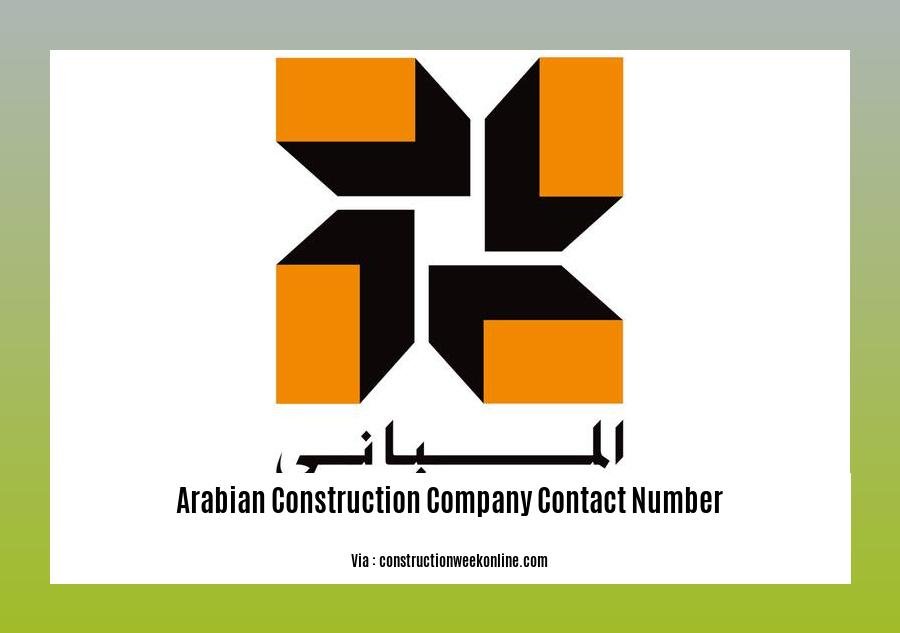 arabian construction company contact number