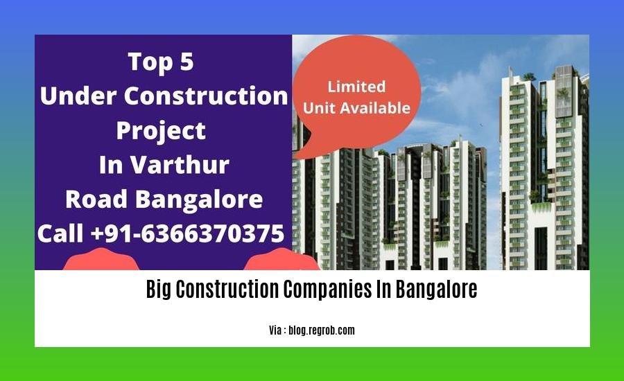 big construction companies in bangalore