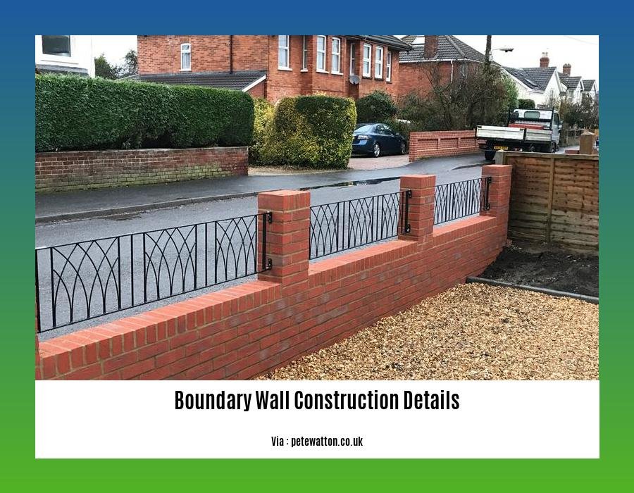 boundary wall construction details