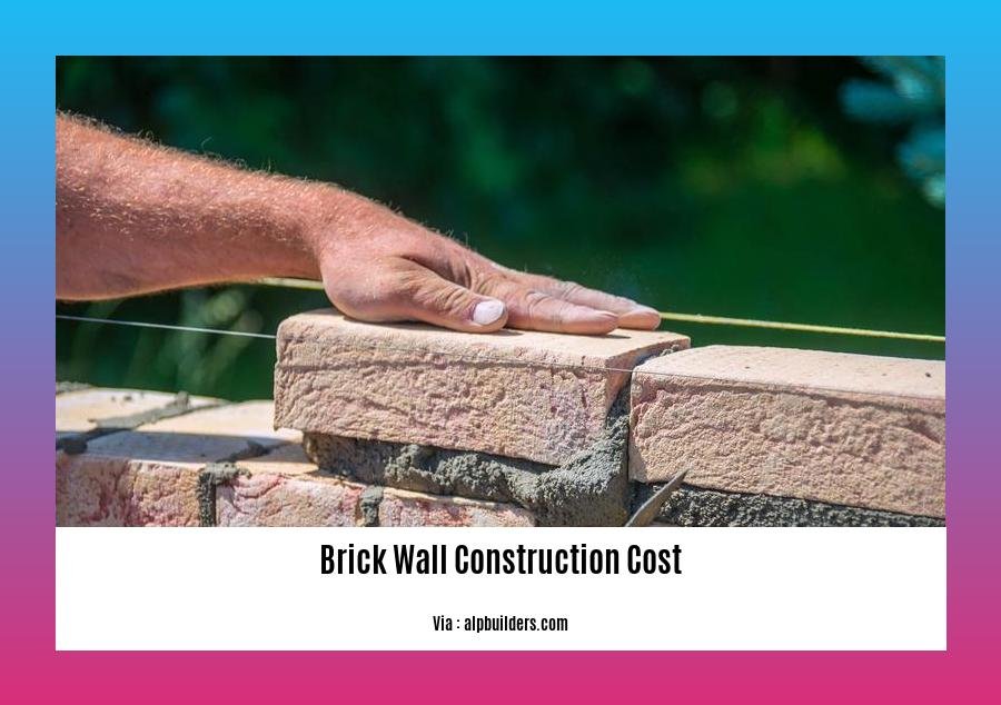 brick wall construction cost