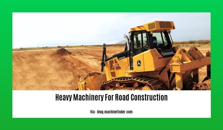 heavy machinery for road construction