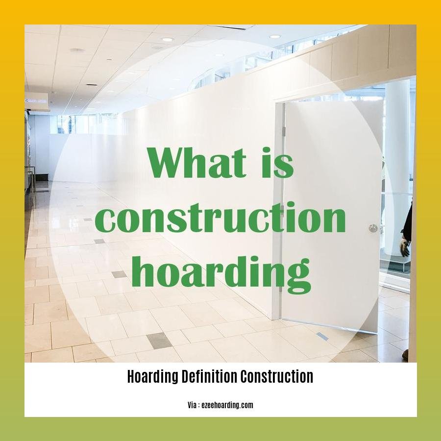 hoarding definition construction