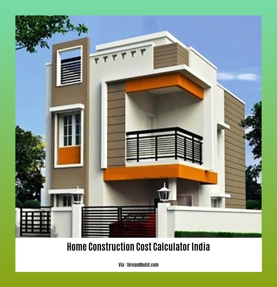 home construction cost calculator india