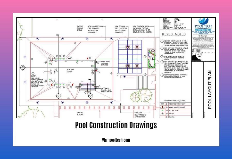 pool construction drawings