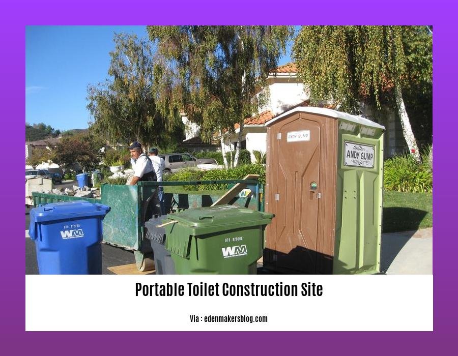 portable toilet construction site