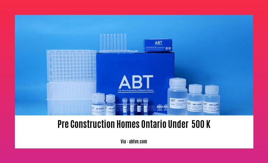 pre construction homes ontario under  500 k