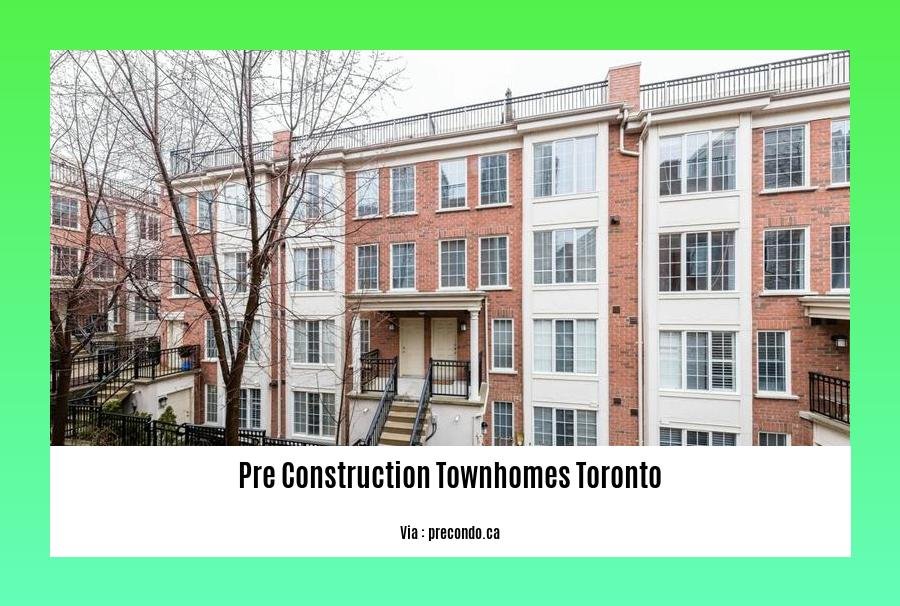 pre construction townhomes toronto