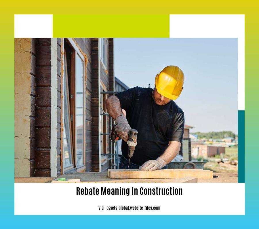 rebate meaning in construction