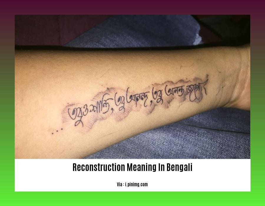 reconstruction meaning in bengali