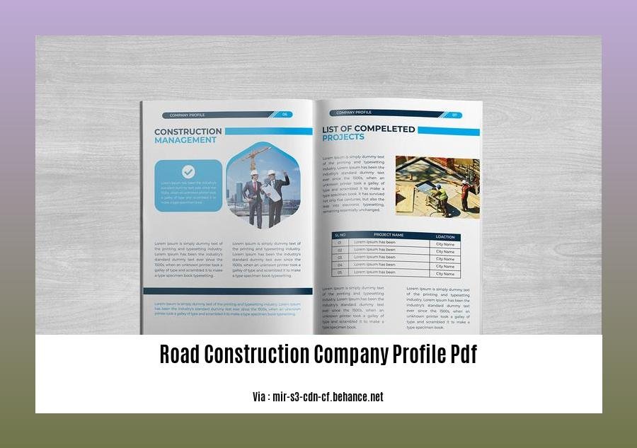 road construction company profile pdf