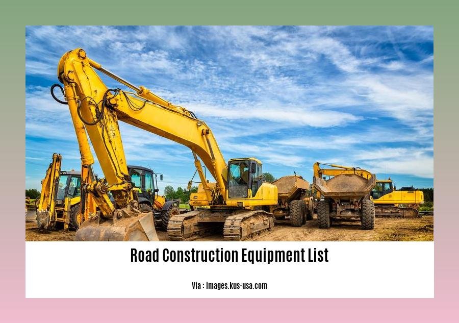 road construction equipment list