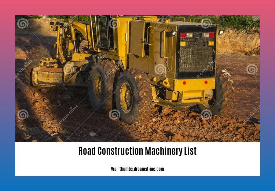 road construction machinery list