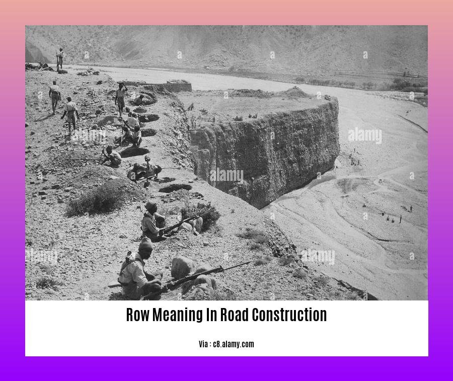 row meaning in road construction