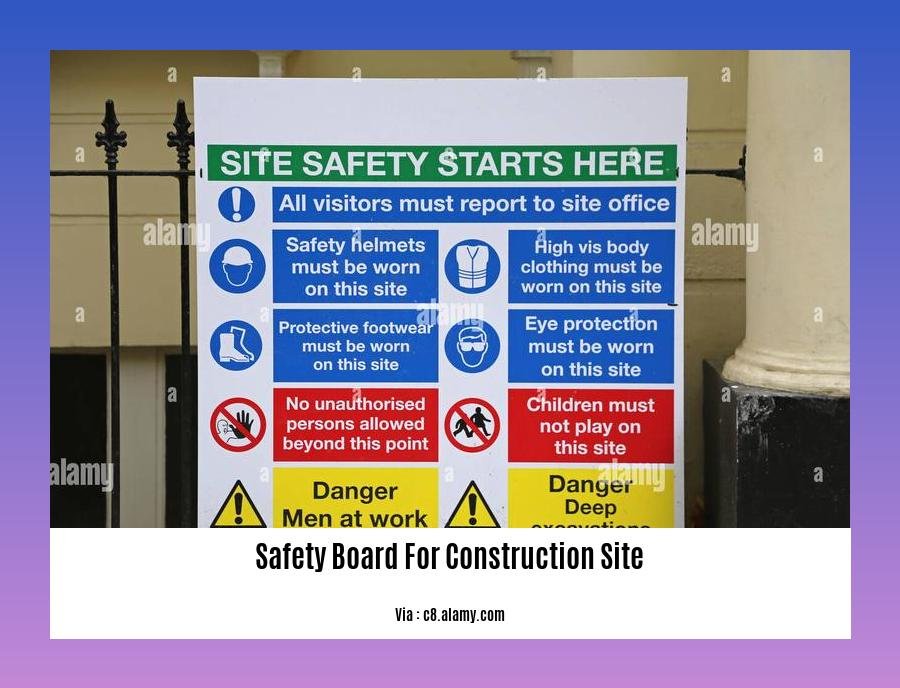 safety board for construction site