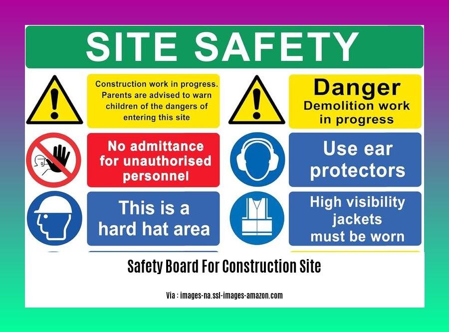 safety board for construction site