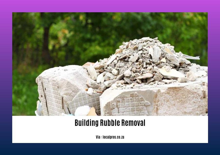 building rubble removal