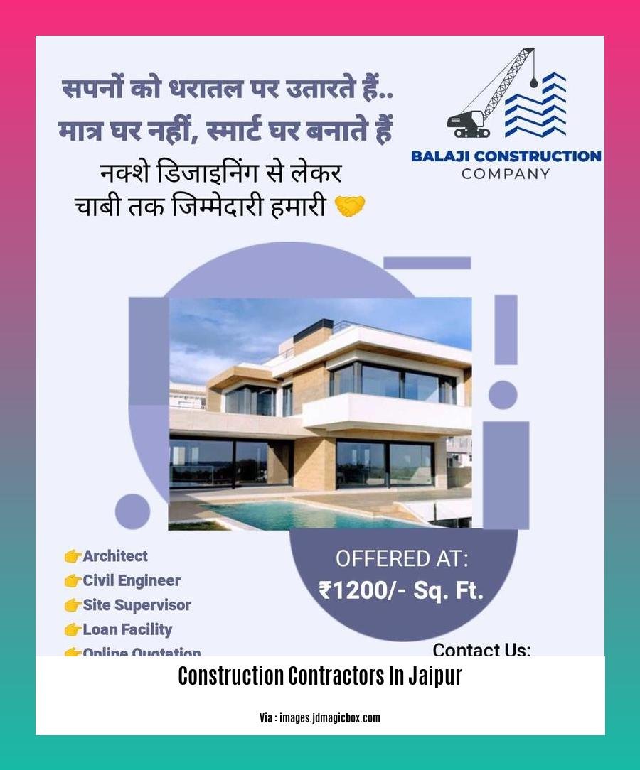 construction contractors in jaipur