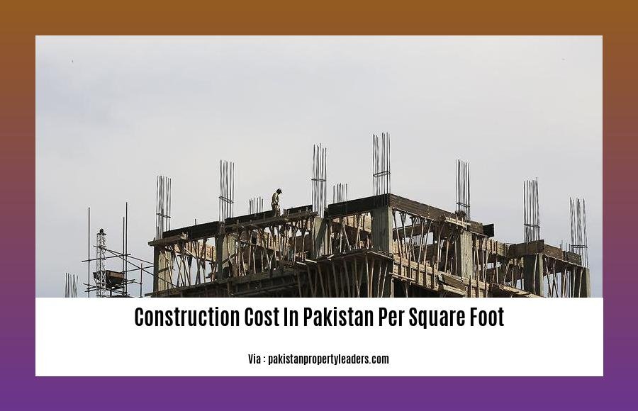 construction cost in pakistan per square foot