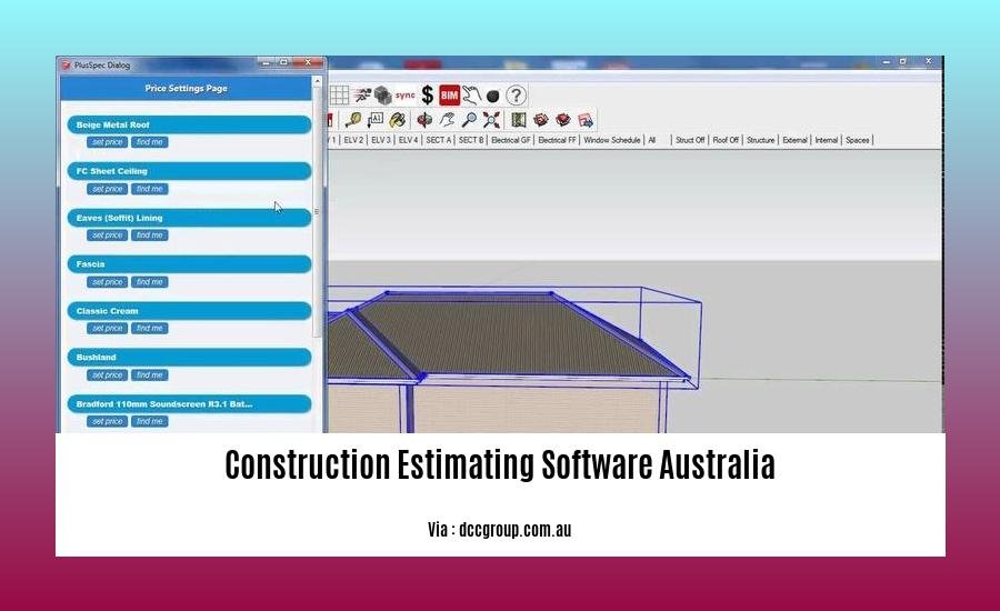 construction estimating software australia