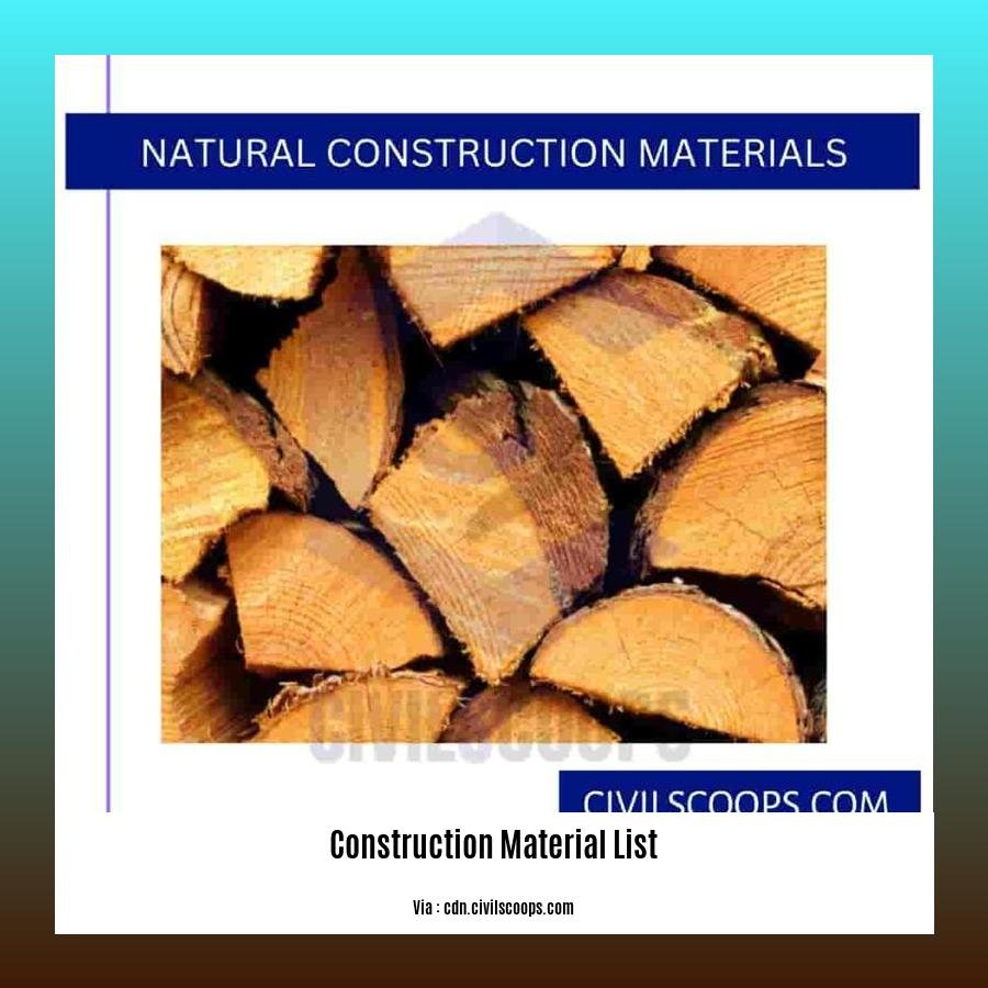 construction material list