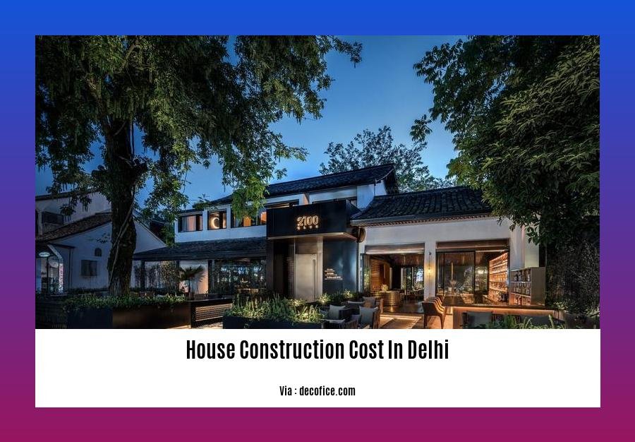 house construction cost in delhi