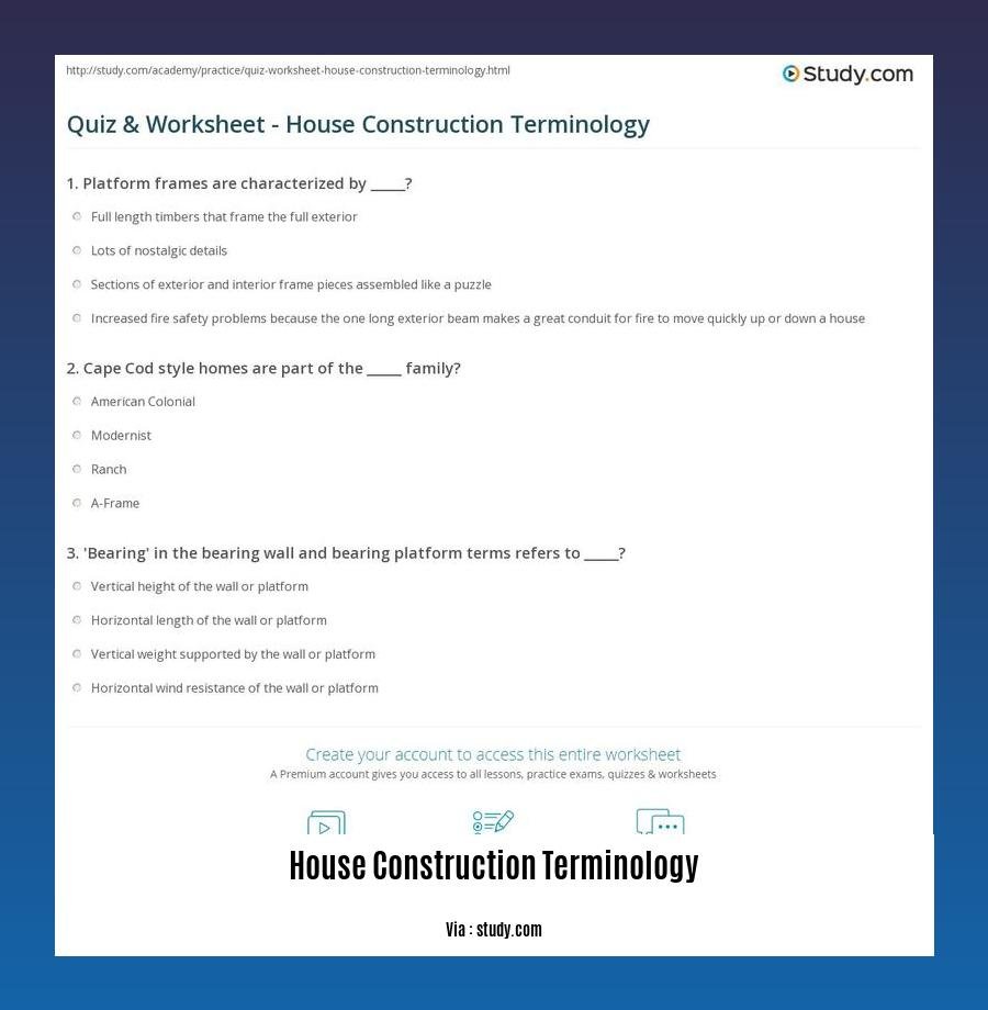 house construction terminology