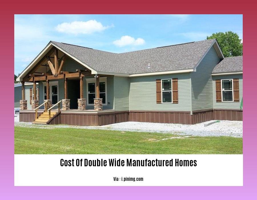 cost of double wide manufactured homes