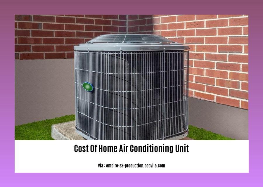 cost of home air conditioning unit