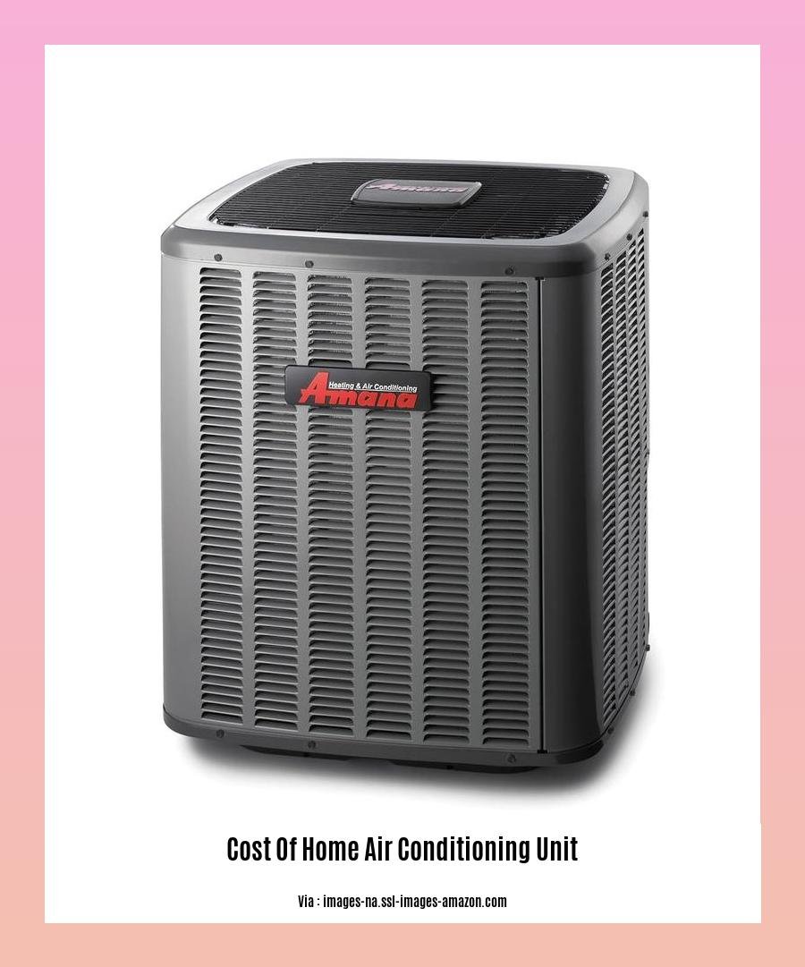 cost of home air conditioning unit