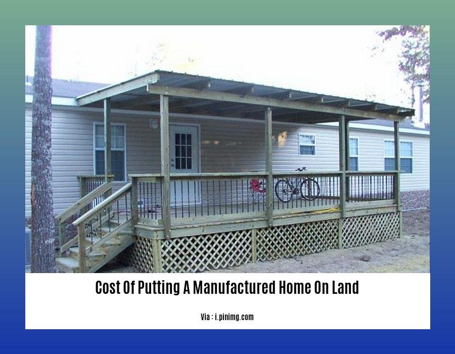 cost of putting a manufactured home on land