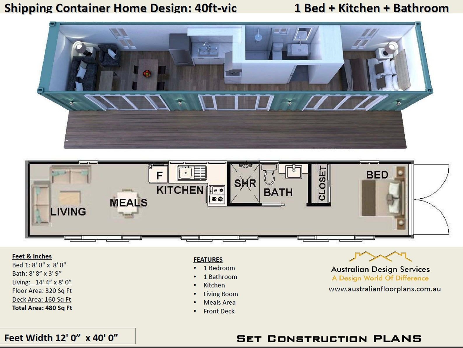 40 foot container home floor plans