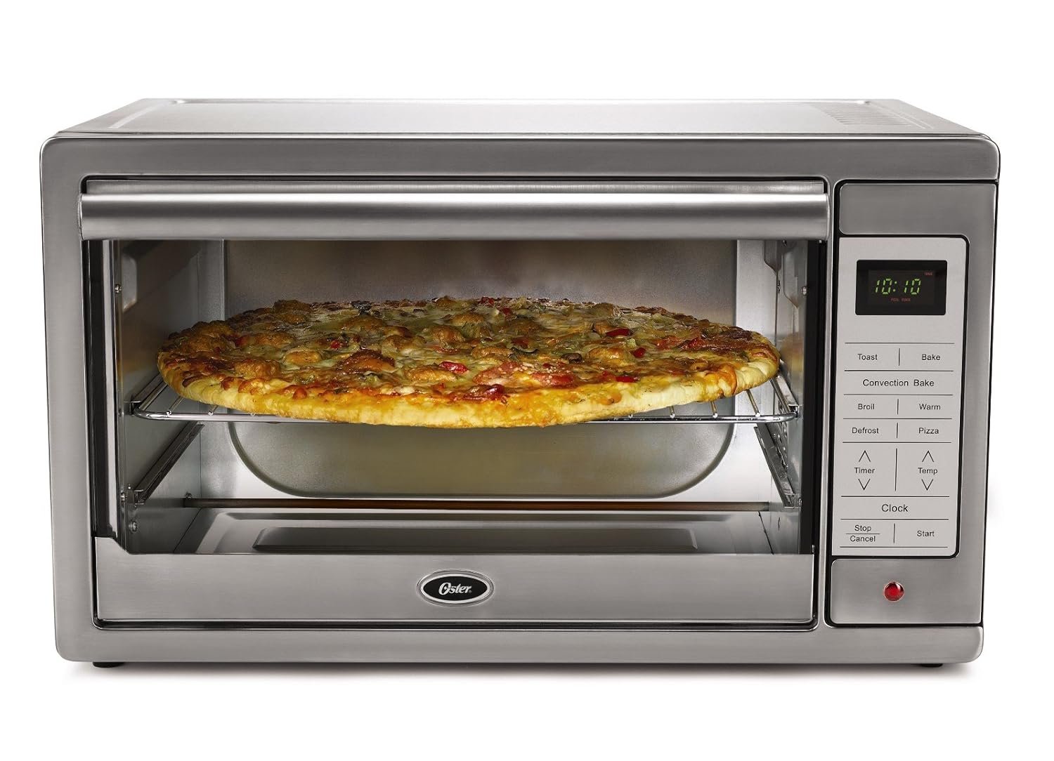baking homemade pizza in convection oven