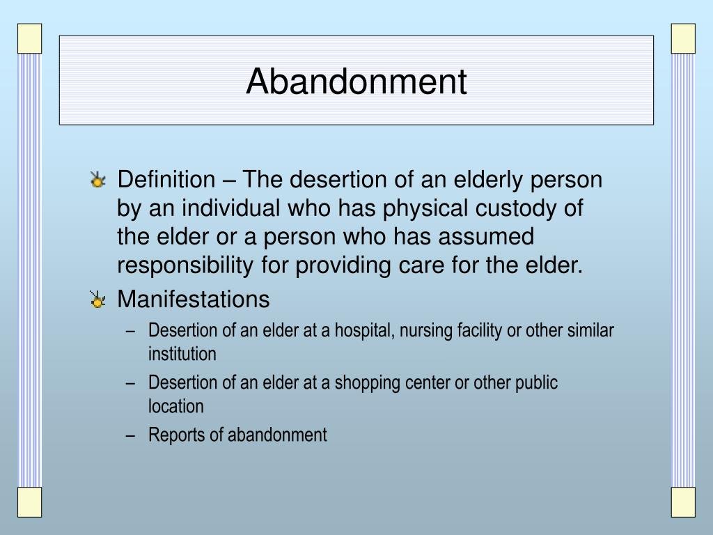 home abandonment laws