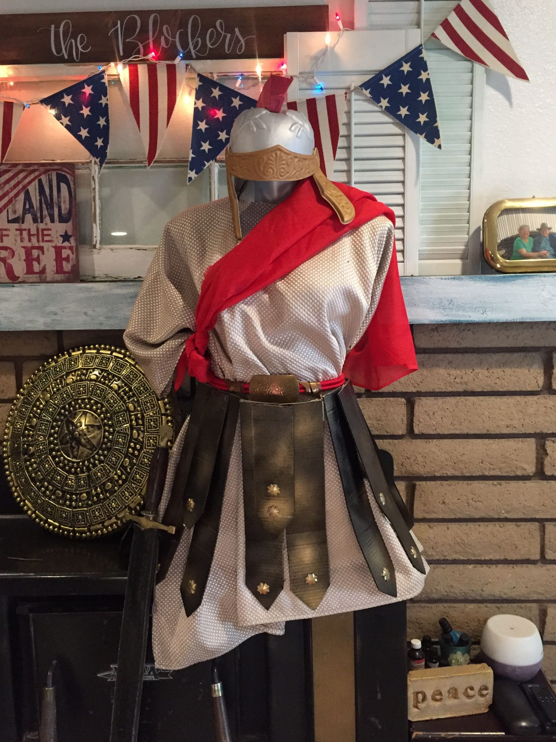 homemade roman soldier costume diy