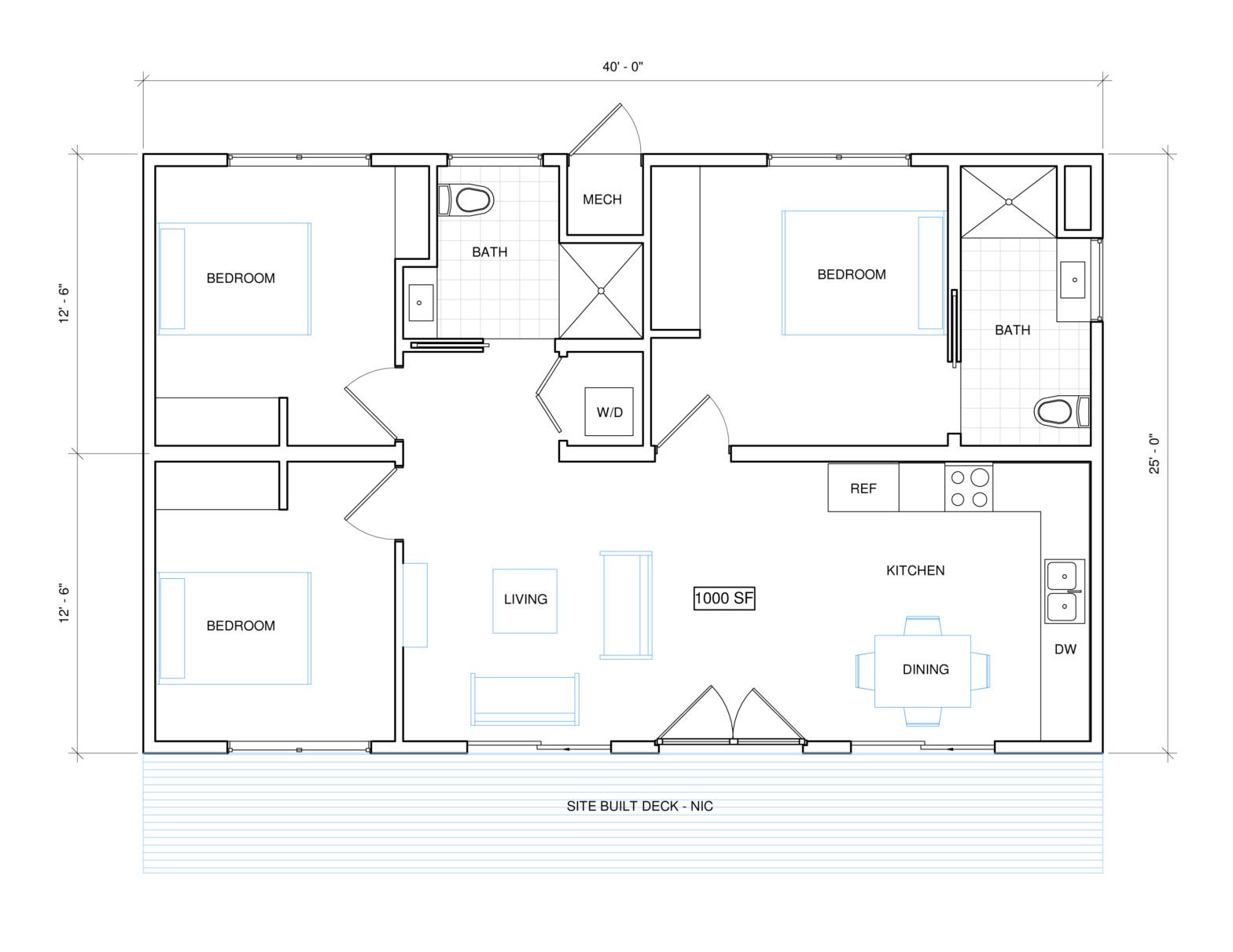 1000 sq ft modular home price