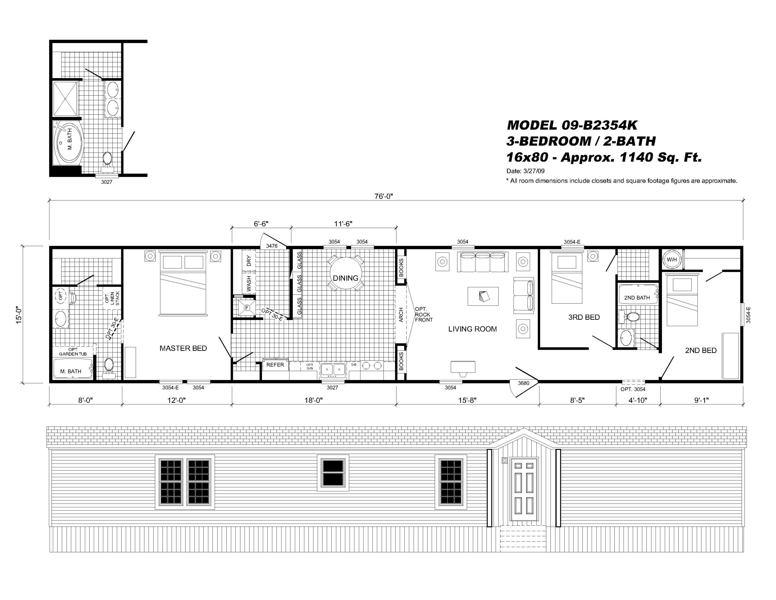 2 bedroom two bedroom single wide mobile home floor plans