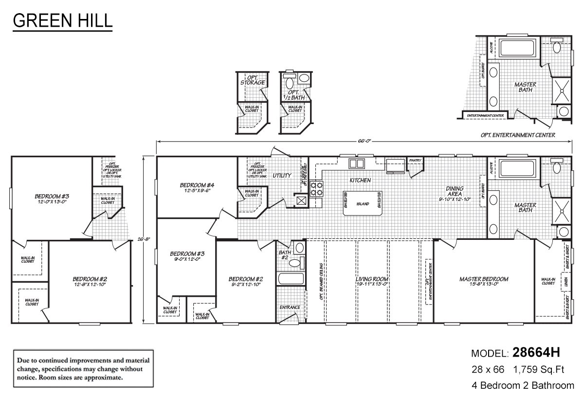 4 bedroom 3 bath mobile home price