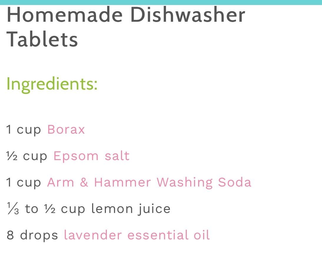 homemade dishwasher tablets 3 ingredients